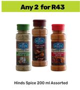 Hinds Spice Assorted-For 2 x 200ml    