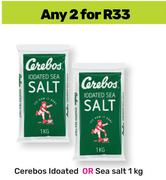 Cerebos Idoated Or Sea Salt-For 2 x 1Kg