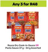 Royco Dry Cook In Sauce Or Pasta Sauce Assorted-For 3 x 37g-54g