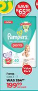 Pampers Ultra Skin Comfort Pants Value Pack Sizes 3-7-Per Pack