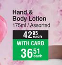 Nature's Nourishment Hand & Body Lotion Assorted-175ml 