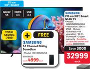 Samsung 215cm (85") Smart QLED TV QA85Q60DAKXXA