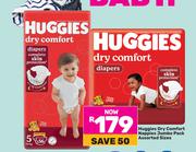Huggies Dry Comfort Nappies Jumbo Pack Assorted Sizes