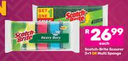 Scotch Brite Scourer 3 + 1 Or Multi Sponge-Each