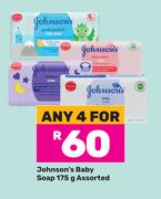 Johnson's Baby Soap Assorted-For Any 4 x 175g