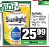Sunlight Dishwashing Liquid Refill Regular Only-750ml