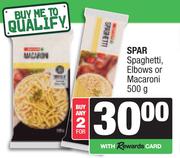 Spar Spaghetti, Elbows Or Macaroni-For 2 x 500g