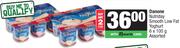Danone Nutriday Smooth Low Fat Yoghurt Assorted-For 2 x 6 x 100g