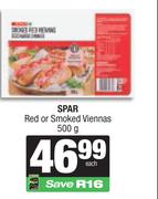 Spar Red Or Smoked Viennas-500g