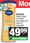 Vaseline Body Lotion Or Cream Assorted-400ml