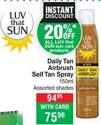 Luv That Sun Daily Tan Airbrush Self Tan Spray Assorted Shades-150ml