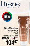 Lirene Self Tanning Face Gel Assorted Shades-75ml