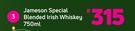 Jameson Special Blended Irish Whisky-750ml
