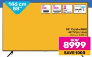 Samsung 58" (146cm) Crystal UHD 4K TV CU7000