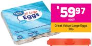 Great Value Large Eggs- 30s