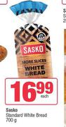Sasko Standard White Bread-700g Each