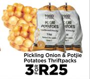 Pickling Onion & Potjie Potatoes Thriftpacks-For 3