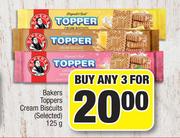 Bakers Toppers Cream Biscuits (Selected)-For Any 3 x 125g