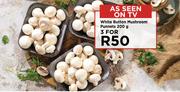 White Button Mushroom Punnets-For 3 x 200g