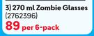 Consol 270ml Zombie Glasses-Per 6 Pack