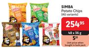 Simba Potato Chips (All Variants)-48 x 36g