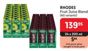 Rhodes Fruit Juice Blend (All Variants)-24 x 200ml