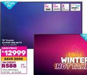 Samsung 70"( 177cm) Crystal CU7000 UHD 4K TV