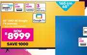 TCL 65"(165cm) UHD 4K Google TV 65P635