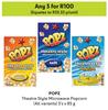 Popz Theatre Style Microwave Popcorn (All Variants)-For Any 3 x 85g