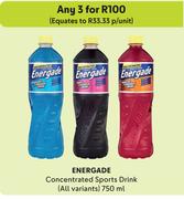 Energade Concentrated Sports Drink (All Variants)-For Any 3 x 750ml