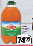 Shelford Concentrated Fruit Drink (Selected)-5L Each