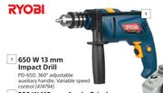 Ryobi 650W 13mm Impact Drill PD-650-Each