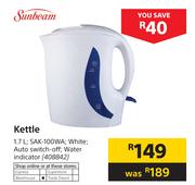 Sunbeam 1.7Ltr Kettle SAK-100WA