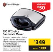 Russell Hobbs 750W 2-Slice Sandwich Maker