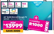 TCL 165cm (65") QLED Mini LED Google TV 65C6K
