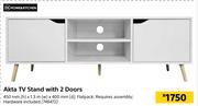 Akta TV Stand With 2 Doors-450mm (h) x 1.3m (w) x 400mm (d)