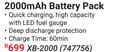 Ryobi 18V Li-Ion Cordless 2000 mAh Battery Pack XB-2000