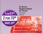 EF-Active Hygiene Wipes For Hands 50 Wipes-For 2