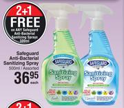 Safeguard Anti Bacterial Sanitizing Spray Assorted-500ml Each