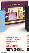 Yardley Gorgeous Gift Set EDP 50ml Plus Watch-Per Set