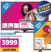 Telefunken 50" FHD LED TV TLEDD-50FHD