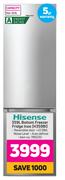 Hisense 359L Bottom Freezer Fridge Inox H359BI