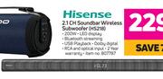 Hisense 2.1CH Soundbar Wireless Subwoofer HS218