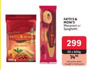 Fatti's & Moni's Macroni Or Spagheti-20 x 500g