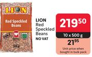 Lion Red Speckled Beans-10 x 500g
