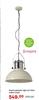 Inspire E27 30W Metal Cream Pendant Light