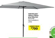 Umbrella Polar Grey 160g Steel 200cm x 300cm 81452780