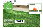 Naterial Artificial Grass Roll 100% Polypropylene H20mm x 2m x L5m 81401337