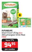 Future life Smart Food 1.25kg Plus Free 260g Energizer Drink Meal-Per Combo
