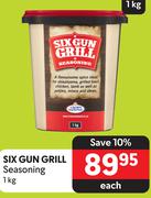 Six Gun Grill Seasoning-1Kg Each